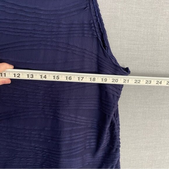 TanJay Tank Top Size XL Deep Purple Raised Pattern Stretchy Sleeveless Shirt - Picture 6 of 7